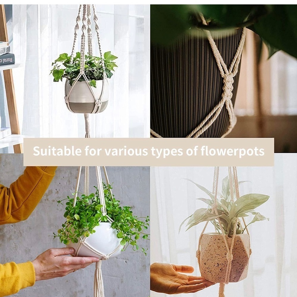 MACRAME boho planter hanger style 1 - Picture 2 of 4
